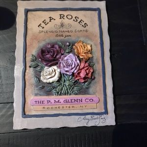 Details about / Stunning and Colorful Mary Beth Zeitz 3D Wall Plaques 5.25/" x 5.25/"